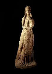 Roman Burial Statue in Limestone (1st century BC). Archaeological Museum of Naples