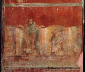 Roman Art: Fullonica Scene Depicting the Cleaning of Clothes