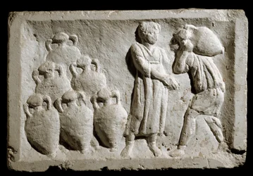 Loading and stowage of wine jugs
