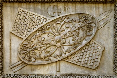 Roman Art: Low Relief Decorates a Shield and Weapons from the Temple of the Divine Hadrian