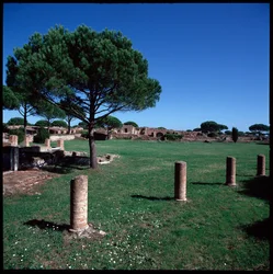 Roman art: view of the ruins of Campo della Magna Mater, region IV