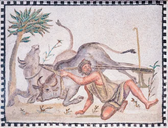 The ploughman with oxen, 3rd-4th century