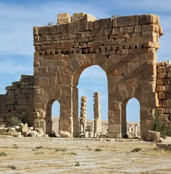 View of the Archaeological Site Through the Gate of Antoninus