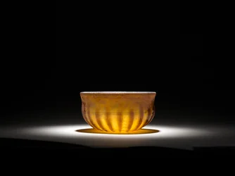 Ribbed Glass Bowl