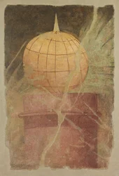 Wall painting fragment from the peristyle of a Villa at Boscoreale