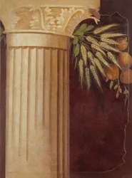 Wall painting fragment from the peristyle of a Villa at Boscoreale