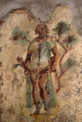 Erotic fresco from the Lupanar, Pompeii (UNESCO World Heritage List)