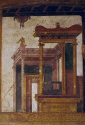 Fantastic Architectures, Fresco from Oecus in House of Vettii, Pompeii (UNESCO World Heritage List)
