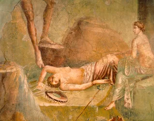Fresco Depicting Maenad Sleeping, from House of Citharist, Pompei