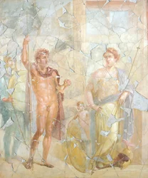 Fresco Depicting Mythological Subject, House of Fabius Rufus, Pompeii, Campania, Roman Civilization