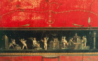 Frieze with Cupid, House of Vettii, Pompeii (UNESCO World Heritage List)