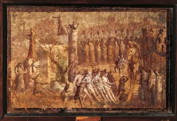 The Trojan Horse, Fresco from Pompeii