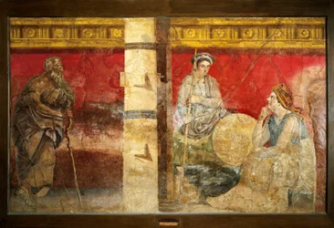 Macedonian Royal Family and a Philosopher (Fresco)