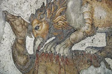 Mosaic depicting a Lion Griffon attacking a deer, Arasta Bazaar, Sultan Ahmet Mosque, Istanbul