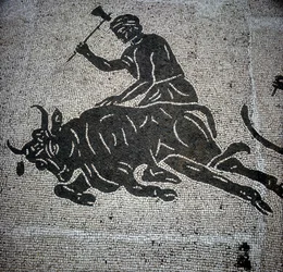 Mosaic Depicting a Scene of a Bull