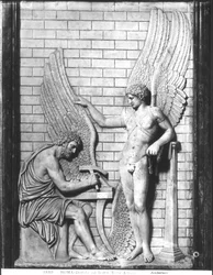 Relief depicting Daedalus and Icarus