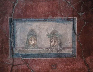 Two theatrical masks