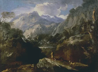 Landscape with waterfall