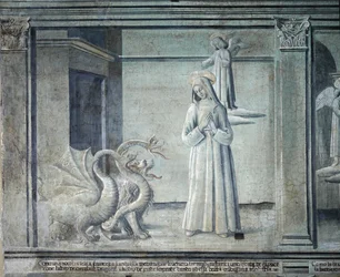 Life of Saint Frances of Rome, Pursued by Demons in the Form of Monsters, Roman School