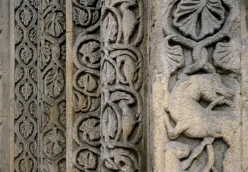 Decorative details of the facade of the Basilica, early 12th century
