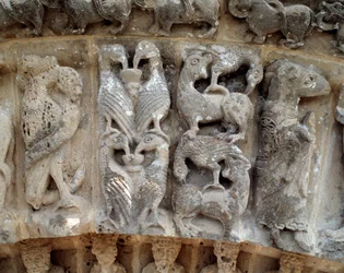 Detail of sculptures of the south portal