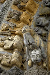 Detail of the Carved Vault of the Façade of the Cathedral Saint Marie