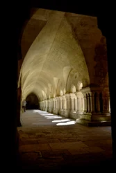 Romanesque Architecture: Gallery of the Cloister of the Cistercian Abbey of Fontenay
