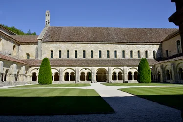 Romanesque Architecture: View of the Cloister and the Buildings of the Cistercian Abbey of Fontenay, Burgundy
