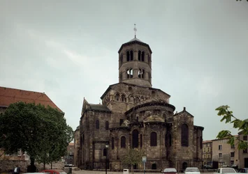 View of the Benedictine Abbey Saint Austremoine d