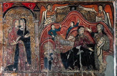 The Visitation and The Nativity with the Midwives Celomi and Salome (detail)