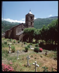 View of the church and cemetery
