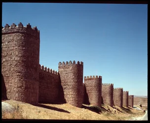 View of the Walls of Avila, Spain