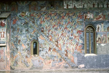 Ladder of Heaven, Painting on the North Front of the Church, c.1601
