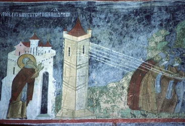 Scene from the Life of St Pachomius, North Wall of the Church, c.1601