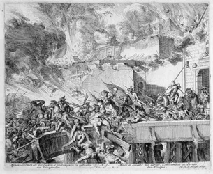 Vienna Print Cycle, Explosion of a Mine and Countermine, Raid on the Turks, 1683