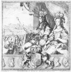 William III and Mary II, engraved by the artist, c.1690