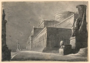 Stage Design, Exterior of Enormous Palace