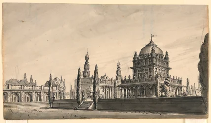 Stage Design, Oriental Temple
