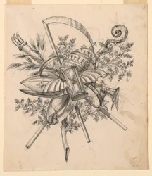 Trophy with Winged Hourglass