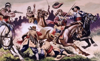 English Civil War Battle Scene from The Children of the New Forest