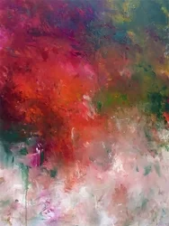 Red Pink Flowing Abstract
