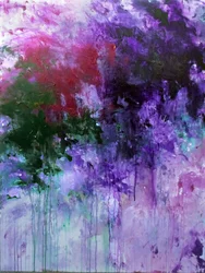 Vibrant Purple Green Abstract