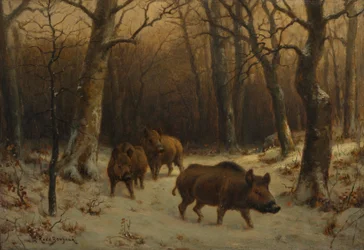 Wild Boars in the Snow, c.1872-77