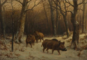 Wild Boars in the Snow, c. 1872-1877.