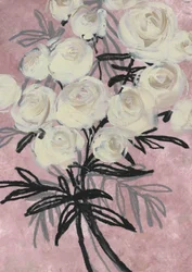 Abstract White Roses