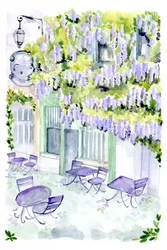 Charming Wisteria Courtyard