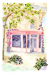 Watercolor French Bakery