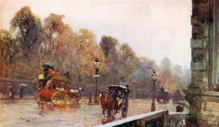 Grosvenor Place on a Wet Day