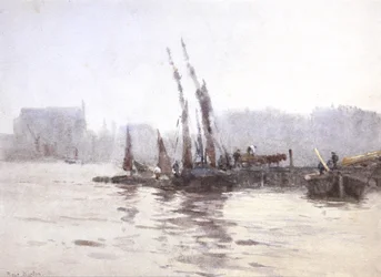 Unloading the Barges