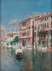 A Gondola in Front of the Palazzo Cavalli-Franchetti and Palazzi Barboro, Venice